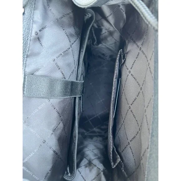 Michael Kors backpack cooper logo denim backpack utility rucksack black - Picture 10 of 12